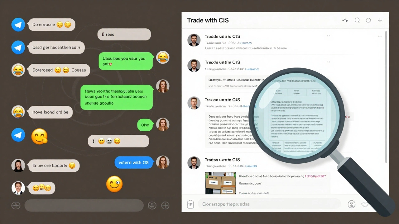 Сравнение: хаотичный Telegram слева и упорядоченный форум с проверенными ответами справа, подписанными реальными именами.